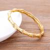 Nidin New Arrival Luxury Stackable Statement Bangle for Women Wedding Cubic Zircon Crystal CZ Dubai Gold Plated Bracelets Gifts