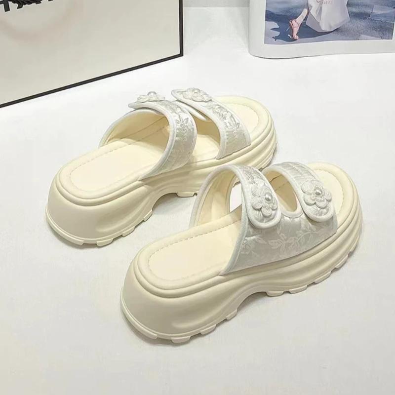 Moda 2024 Damskie Płaskie Sandały Buty z Odkrytymi Palcami dla Kobiet Moda Casual Miękka Podeszwa Damskie Sandały Kapcie Kobiety Zapatos De Mujer