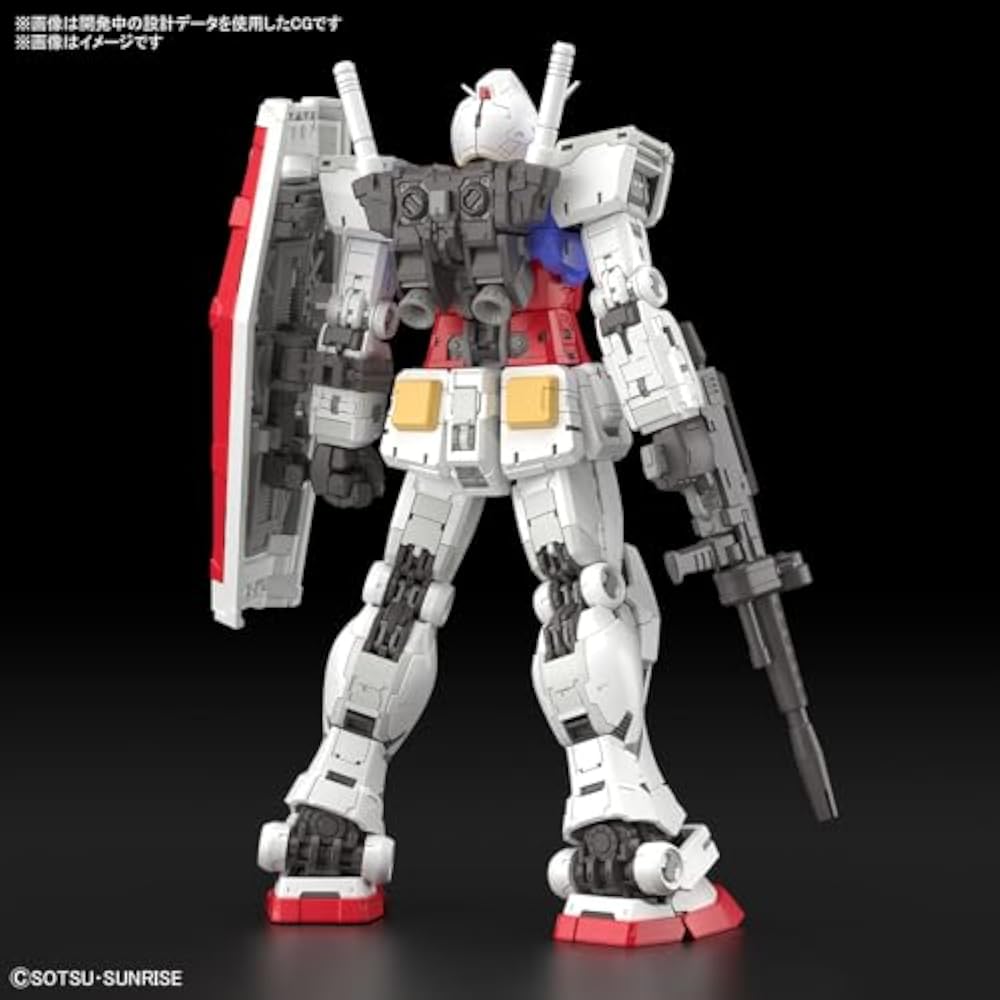 RG חליפת רובוט גאנדאם RX-78-2 גאנדאם גרסה. דגם פלסטיק צבוע לפי קוד צבע, קנה מידה 1/144