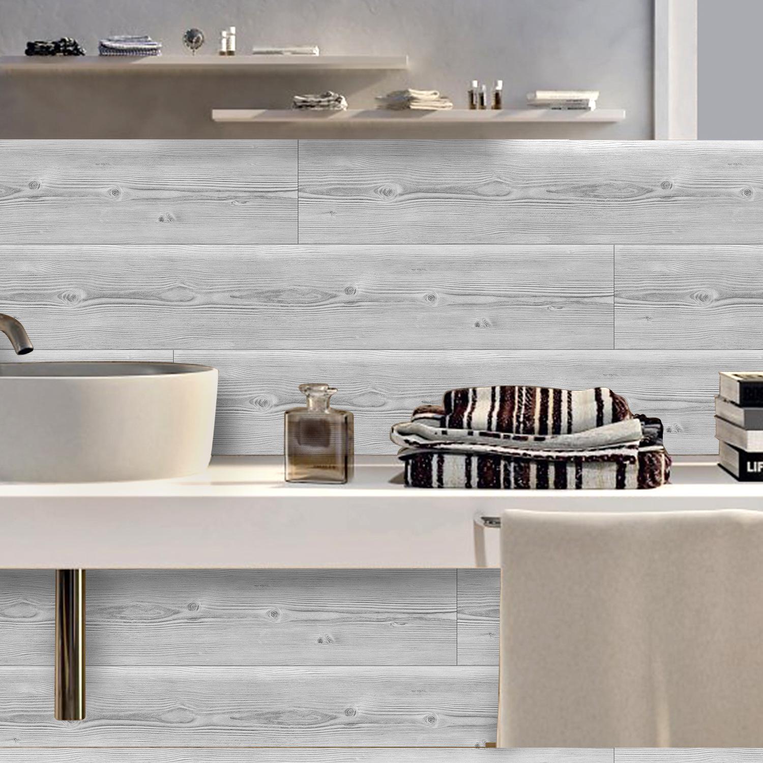 

Американская наклейка на пол с текстурой дерева, утолщенная матовая ПВХ наклейка на пол, наклейка для ремонта дома, наклейка на стену, самоклеящаяся 15 * 90cm 10 pieces (roll)