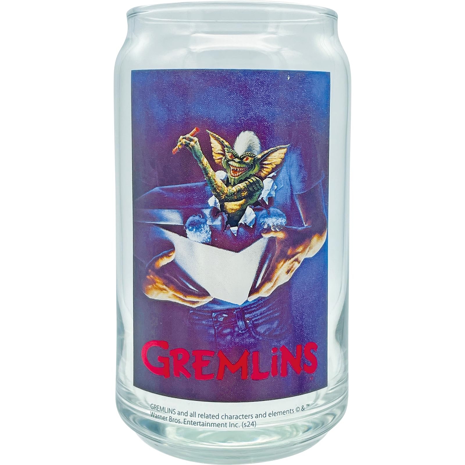 

Gizmo Gremlin Pattern Juice Large Movie 7 x 13cm Made in GREMLiNS Glass, Can-Shaped Glass, Merchandise, Tableware, Clear, Approx. Diameter, 360ml,