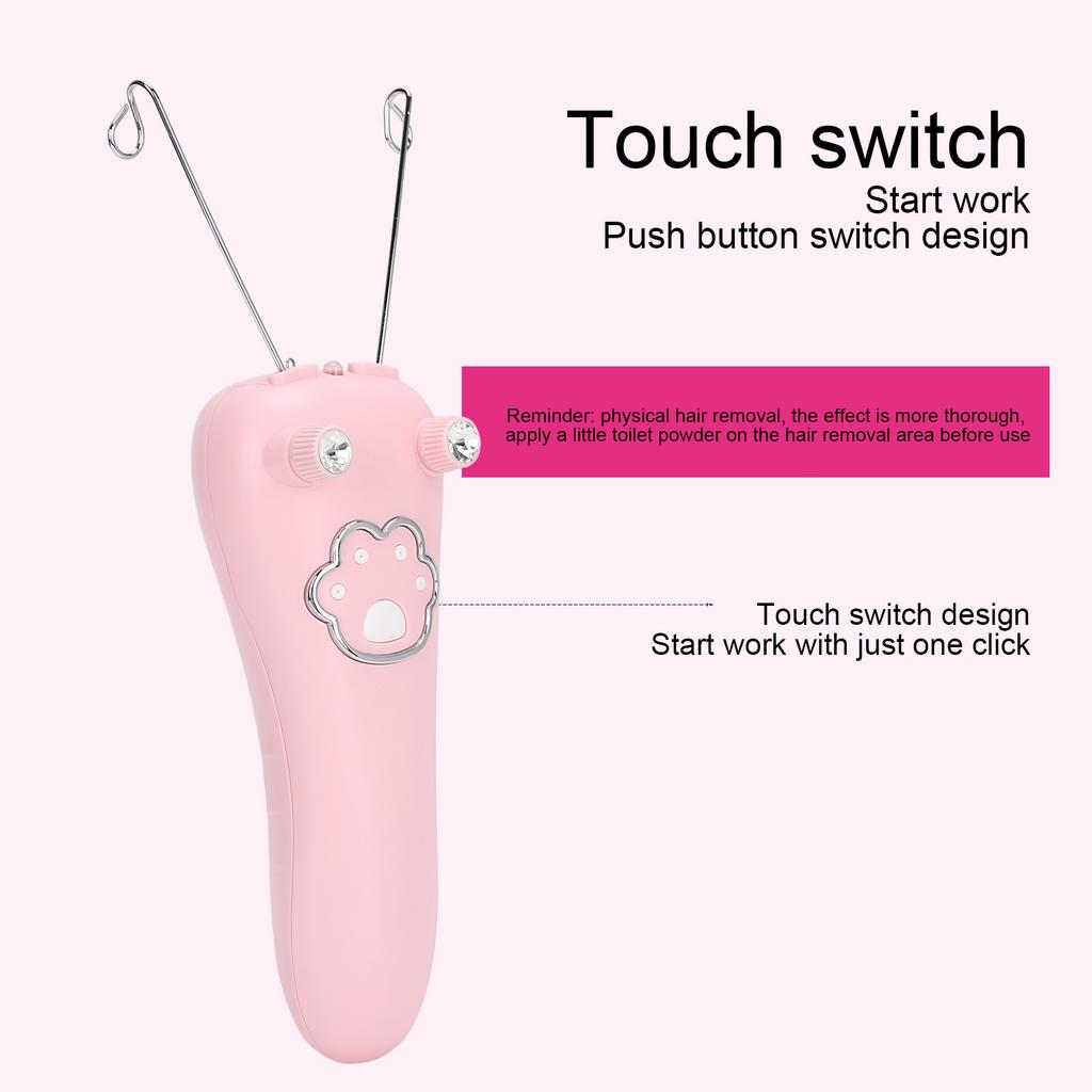 USB Charging Electric Cotton Thread Epilator Facial Body Hair Removal Machine Device