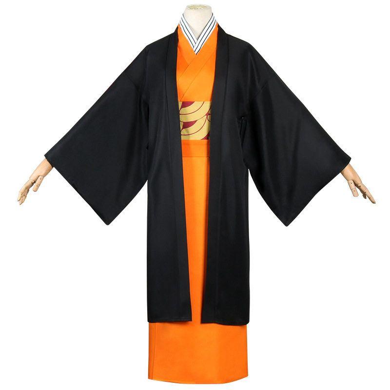 Demon Slayer: Kimetsu No Yaiba Akaza Cosplay Costume Anime Outfit Cosplay Japanese Style Wig Shoes Two-Dimensional Full Set for Women