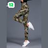 Moda damska kamuflaż drukowanie legginsy do jogi dziewczyna wąskie spodnie przycięte wysoka elastyczność Skinny spodnie na co dzień Legging Lady