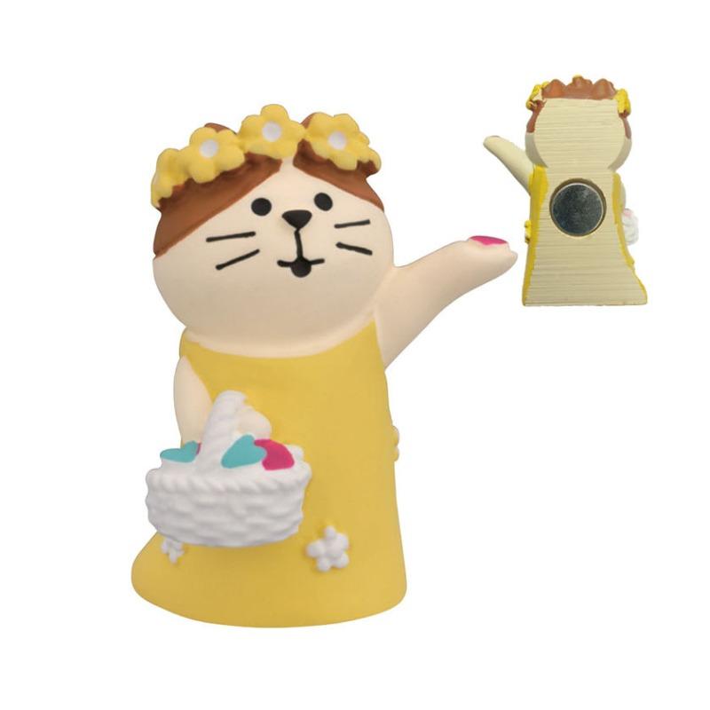 Japanese cat refrigerator sticker, grocery zakka cute bread coffee shop decoration gift miniature resin ornament