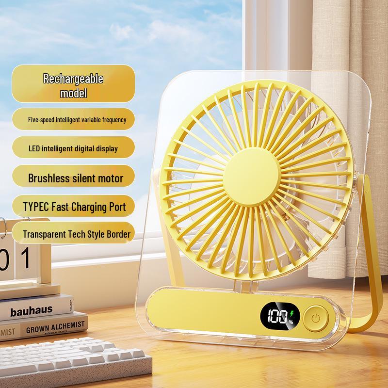 

USB Rechargeable Silent Desktop Fan for Student Dorms and Offices 165-132-38MM