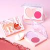 Gracebabi - 2 In 1 Heart Cheek Blusher - 3 Colors