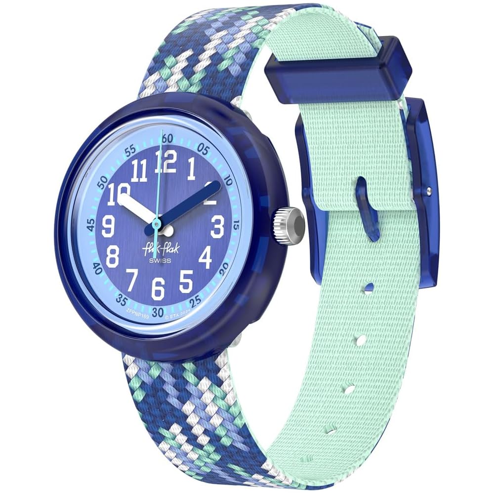 Flick Flack Kids Watch Braid in Blue FPNP169 Boys Blue Colorful Design
