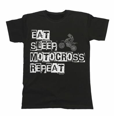 EAT Sleep MOTOCROSS Repeat Mens Motorbike T-Shirt  Cotton Christmas Gift