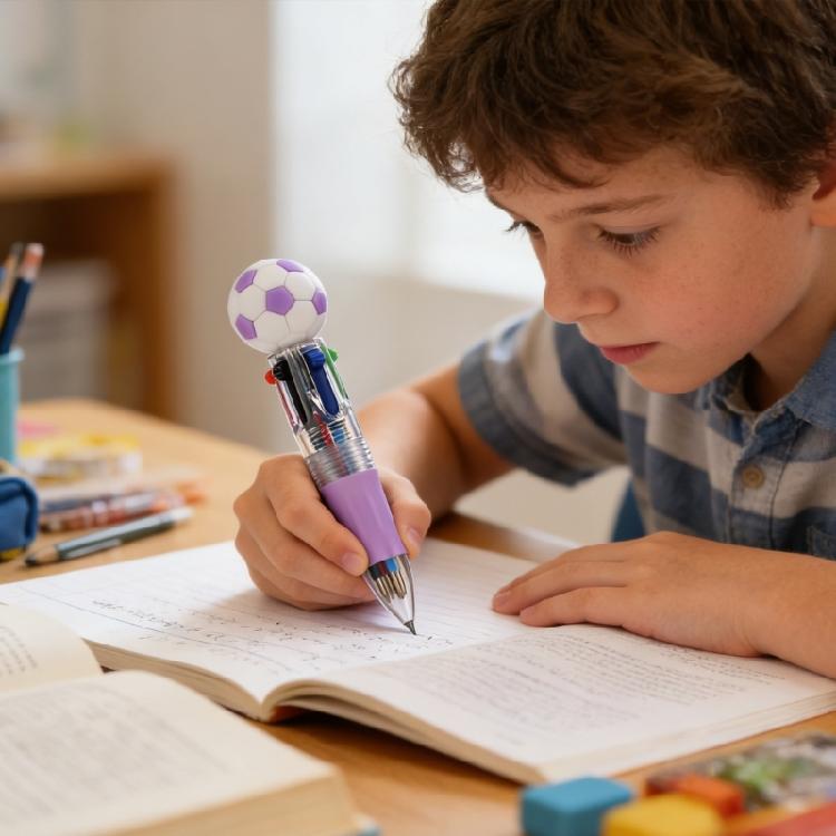 Ballpoint Pen for School Students, 4 Colors in One Retractable Rainbow Pen Multicolor Ballpoint Pen for Class Office