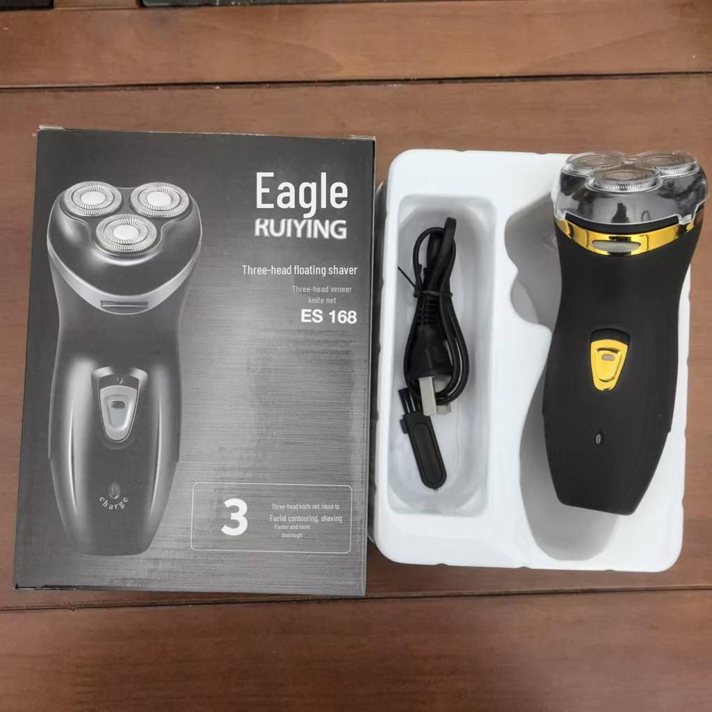 ES-168 Barbeador Elétrico Masculino com Lâmina Flutuante e Aparador de Costeletas