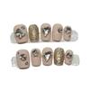 Daily Short Wear Nail Pure Handmade Fake Nail Patch Cute Jump Color Manicure Removable Nail Patch Finished Product
