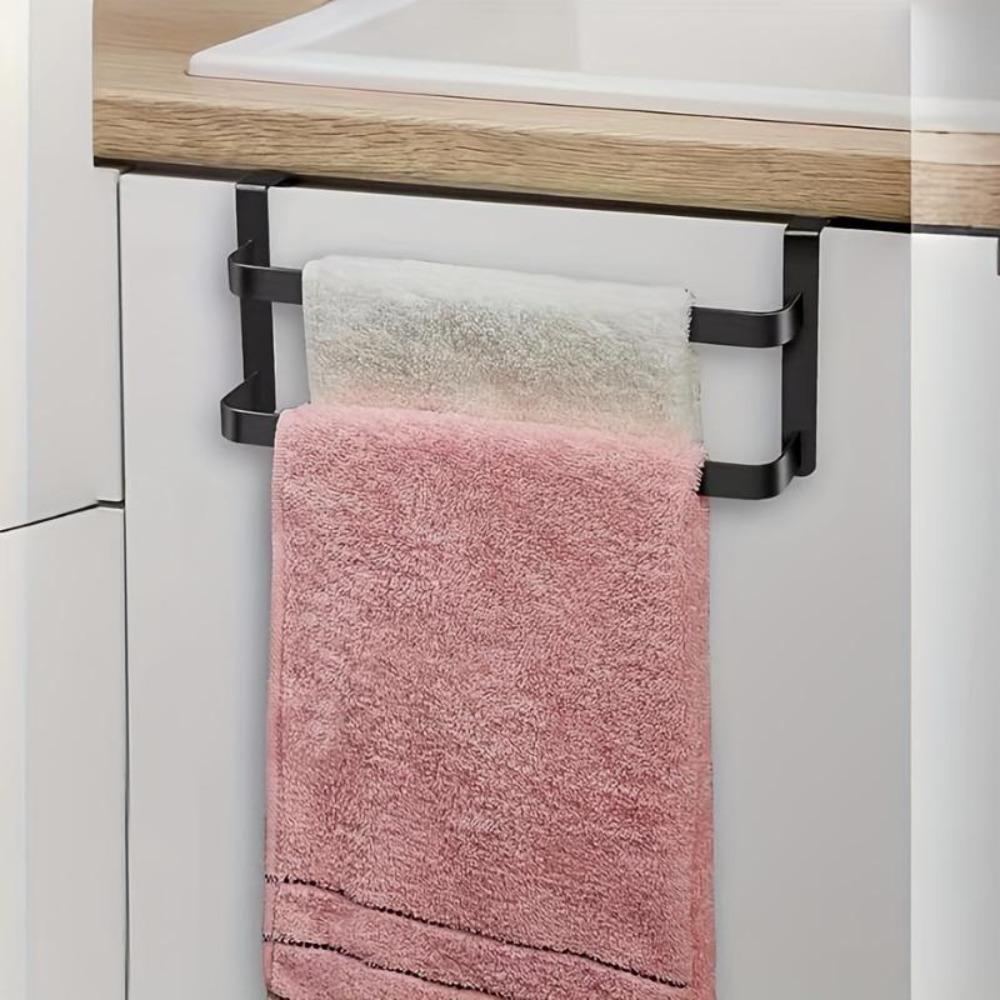 New 2 Tier Bathroom Towel Rack Multi-scene Space-Saving Towel Holder Rust-resistant No Drill Towel Rack Household