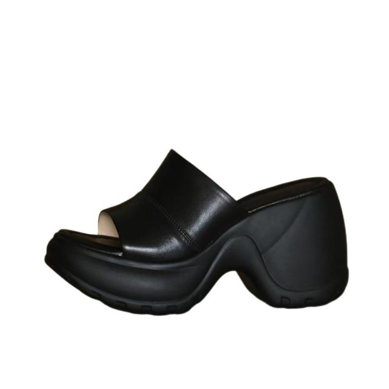 Mode Keilabsatz Hausschuhe Damen High Heels Sandalen Mode Klobige Sommerschuhe 2025 Designer Neu Offene Zehen Frau Flip Flops Pumps Zapatos