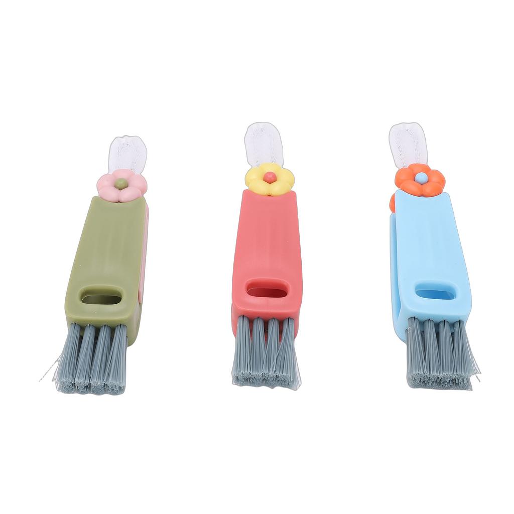 3 Pcs Cup Lid Cleaning Brush Multifunctional Bottle Cleaning Brush for Home Kitchen Blue Pink Green