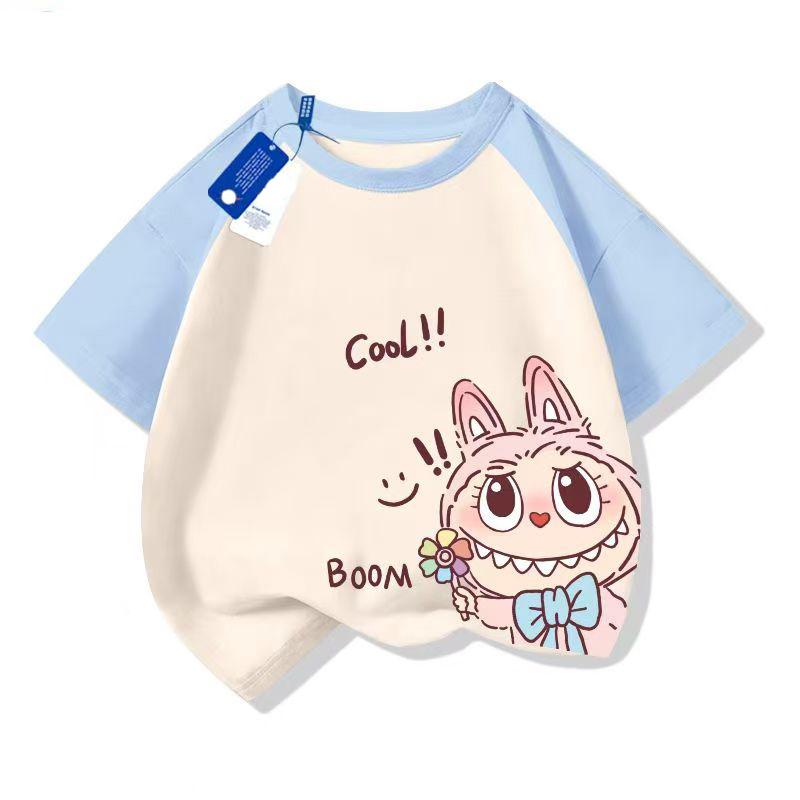Kawaii LABUBU Anime 3D-Druck Cartoon Anime Kinder T-Shirt Sommer Kurzarm T-Shirt Mädchen Junge T-Shirt Tops