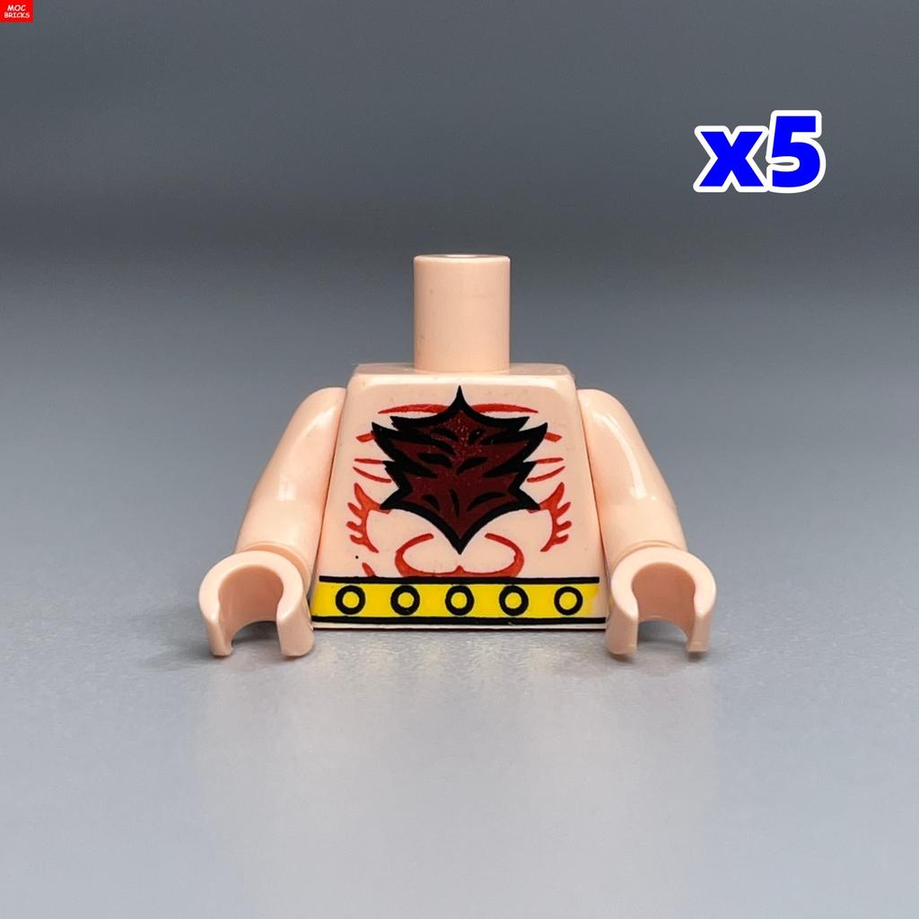 MOC Blocks Beach Ocean Palm Torso Pants Muscle Figure Ski Glasses Particles Assembled Construction Bricks Children's Playthings