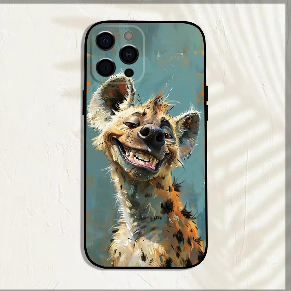 

Animal Wildlife Hyena Phone Case For iPhone 16,15,14,13,12,11,Pro,X,XS,Max,XR,Plus,Mini Soft Black Cover iPhone13mini