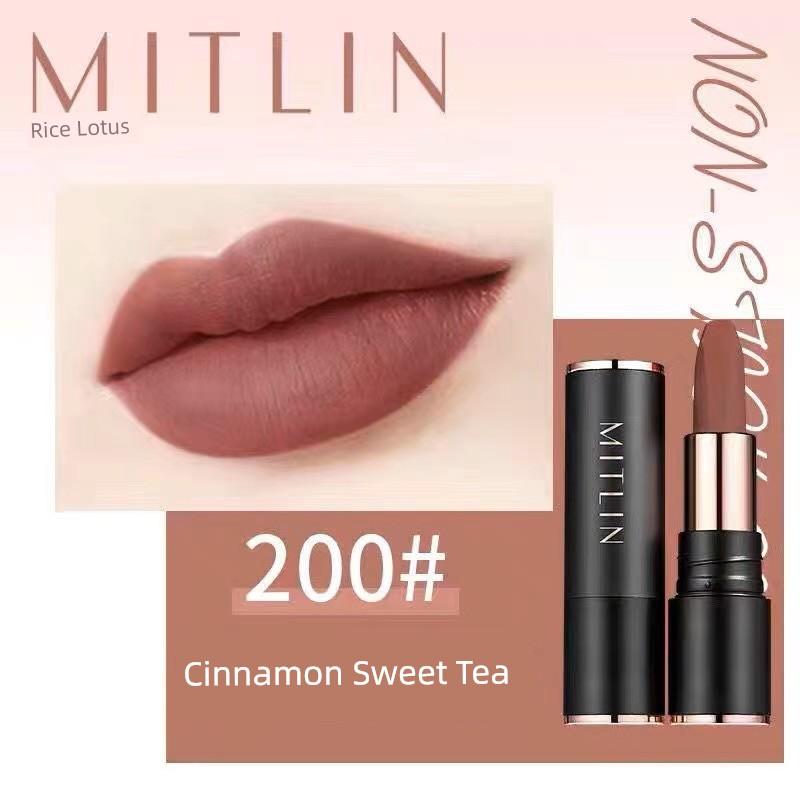 Mitlin Luxury Non-Stick Lipstick, Whitening Matte Lip Cream, Lip Mud, Not Easy to Fade or Come Off