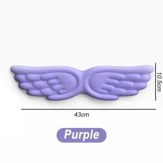 Keyboard Mouse Wrist Rest Angel Wing Memory Foam Mouse Pad Set Wrist Support Ergonomic Non-Slip for Computer Laptop Easy Typing