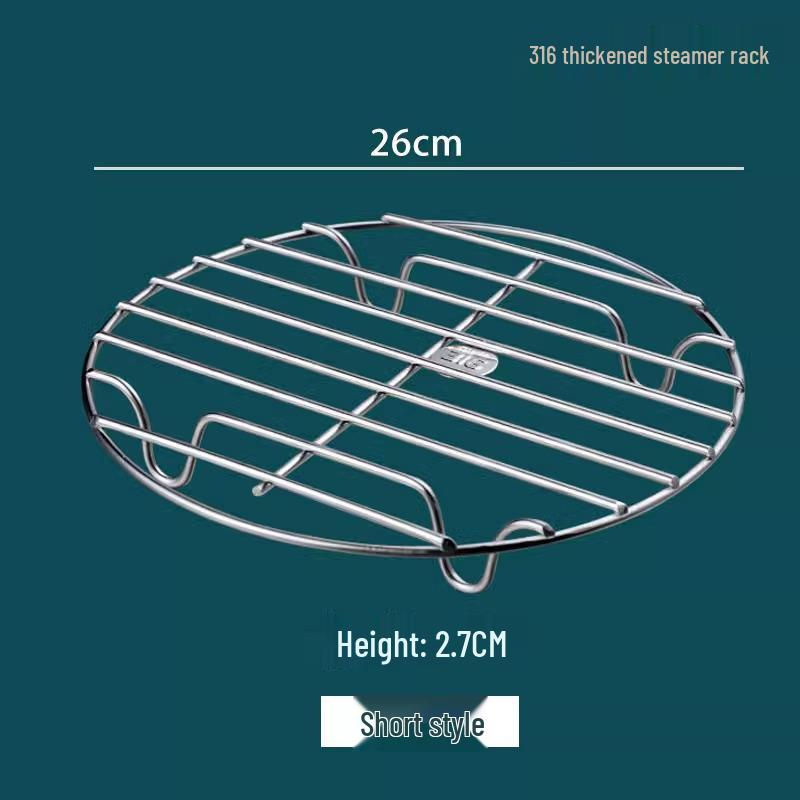 316 Stainless Steel Short-Leg Steaming Rack for Pressure Cookers - Ideal for Rice, Eggs, and Vegetables