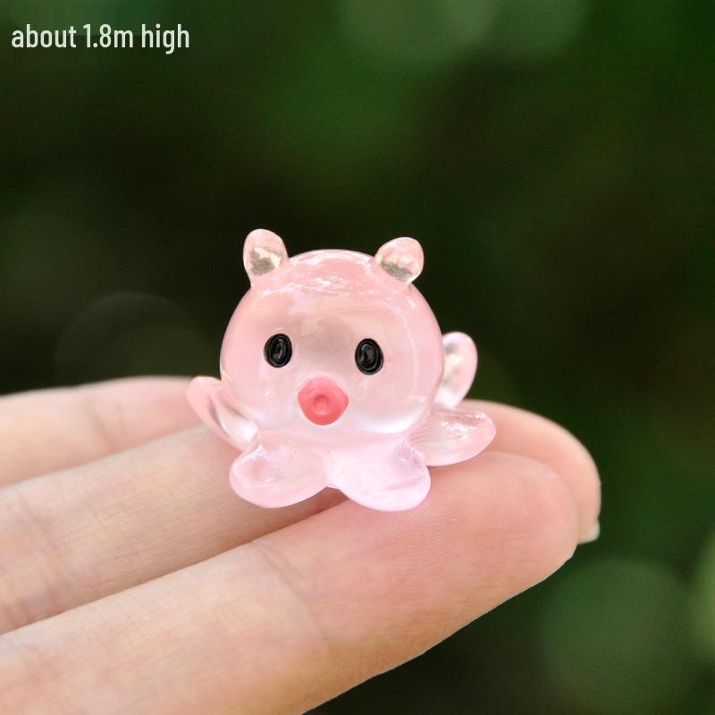 Moss Micro-Landscape: Luminous Marine Animal Figurines for Fish Tank Decoration