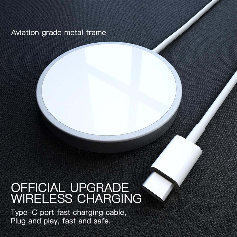 15W White Magnetic Wireless Fast Charge For iPhone 12 12 Pro 12 Pro Max 12 Mini