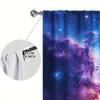 2pcs Outer Space Printed Curtain for Home Decor - Rod Pocket Window Treatment for Bedroom,Office,Kitchen,Living Room,and Study