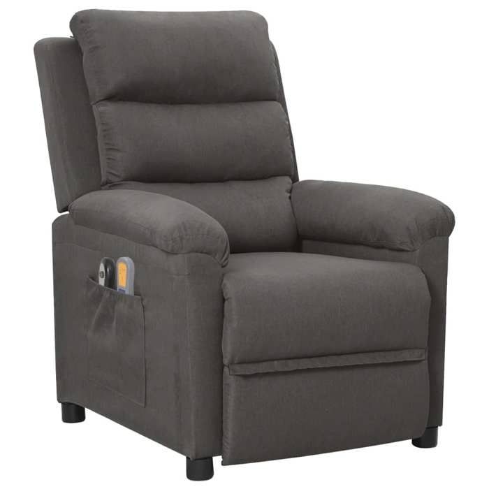 VidaXL Fauteuil électrique de massage Gris foncé Tissu 3098976