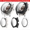 Coque PC + Verre Trempé pour Huawei Watch Buds2 Protection d'Écran Intégrale Pare-chocs pour Huawei Watch Buds 2 Accessoires de Protection