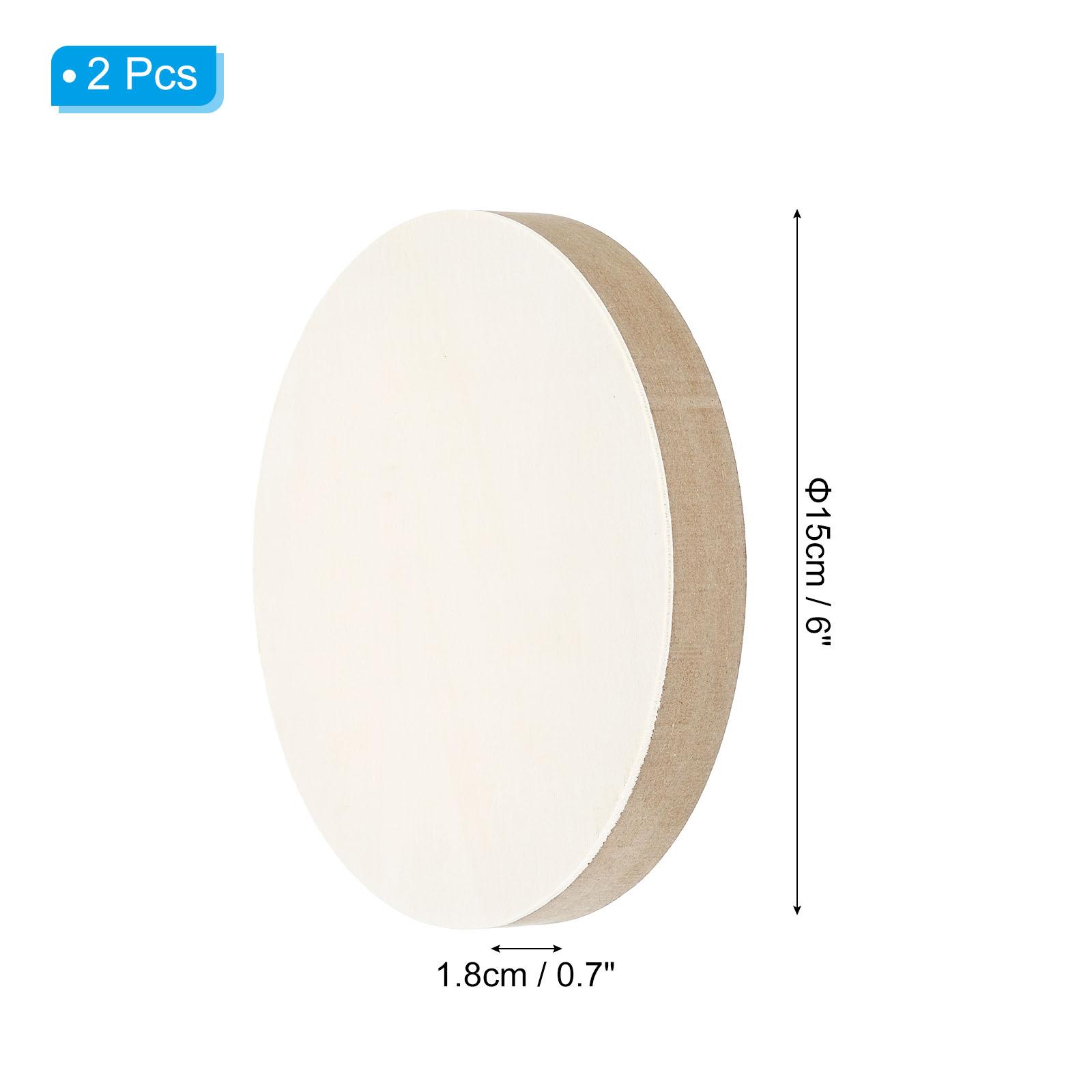 

2/3/4Pcs Unfinished Round Art Wood Canvas Panel Painting Boards 15-40cm Wood Panels Board for DIY Craft Painting Use Wood Color