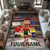 Mbappe Customized Name Floor Mat Design For Entryway Game Room Dining Room Outdoor Antislip Carpet Office Home Decor Perfect Gift For Friends Family