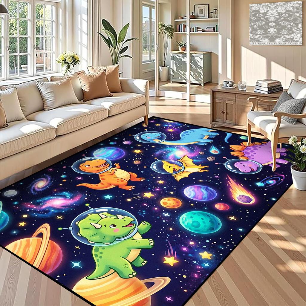 Rosa Blau Farbverlauf Glitzer Teppich, Pastell Funkelndes Pulver Einfaches Uni Muster, Rutschfeste Waschbare Matte für Wohnzimmer Sofa Esstisch