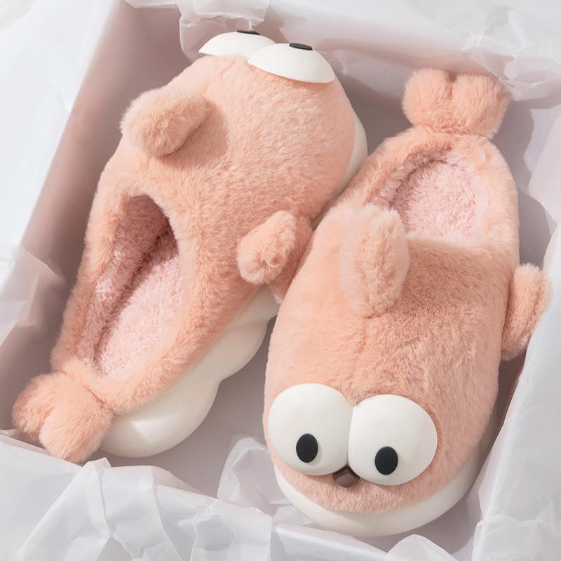 

Новые хлопковые тапочки женские зимние с высокой ценностью теплые милые на толстой подошве домашние тапочки-сумка и плюшевые хлопковые тапочки мужские зимние 36-37