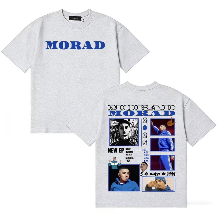 Singer Morad Pop Music T Shirt Unisex Women Casual Cotton Tide Tee Shirt Crewneck Loose Short Sleeve Tshirts Streetwear Teenagers