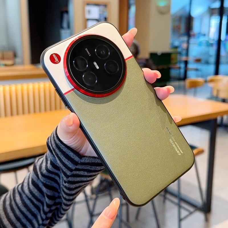 Applicable To Huawei Mate70air Mobile Phone Case Color Matching Mate80/70 Protective Case Mate80Promax Leather 5g