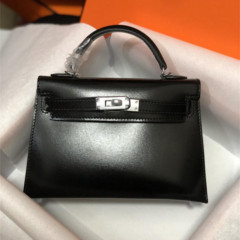 Mini Bag Genuine Leather Crossbody Black Trendy Shoulder