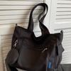 Simple Solid Color Large Capacity Women Casual Oxford Cloth Tote Bag For Daily Use