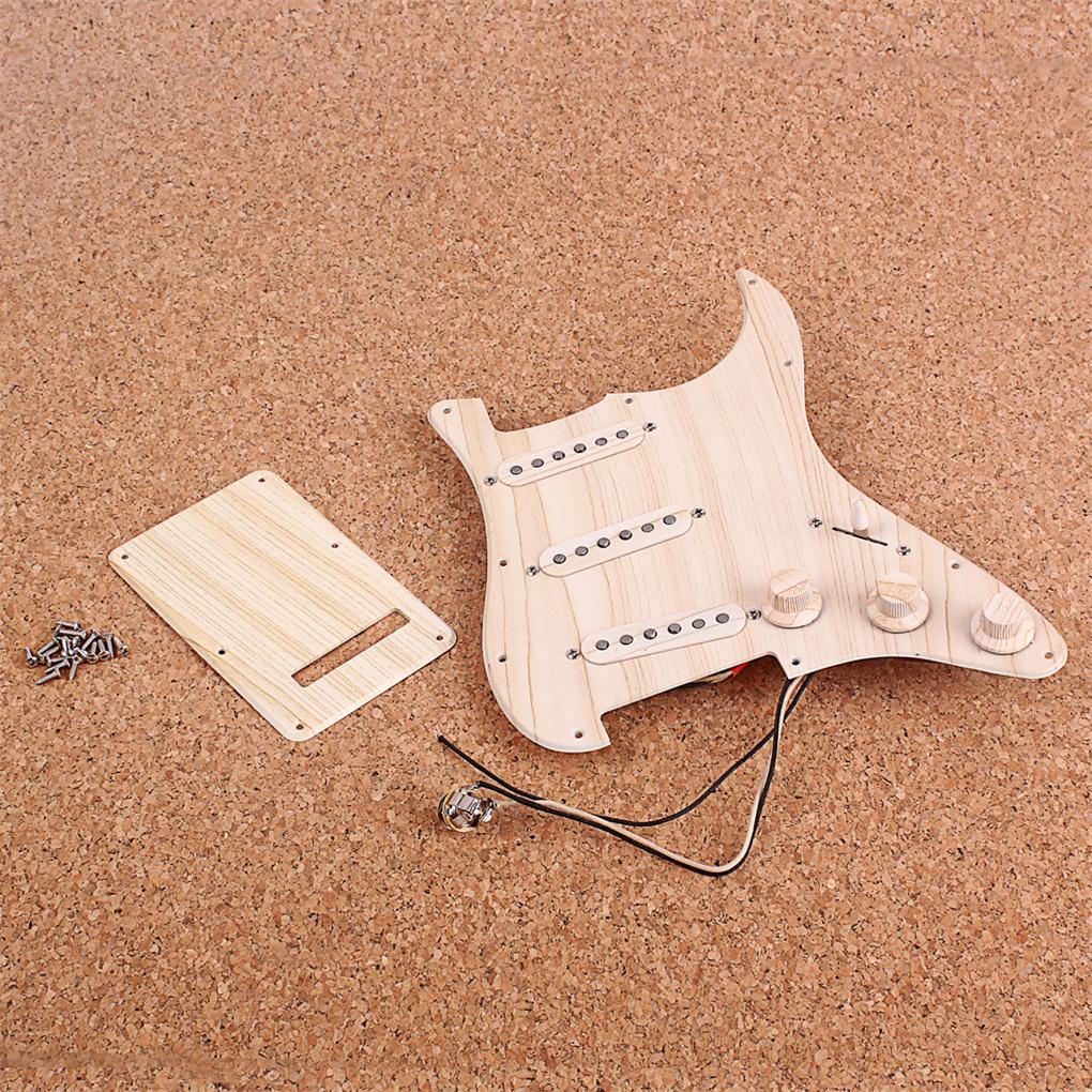 Prewired-Loaded Pickguard Guard Cover Maple Double Coils Pickups Scratch Plate Strat Guitar Parts Music Equipment Accessories