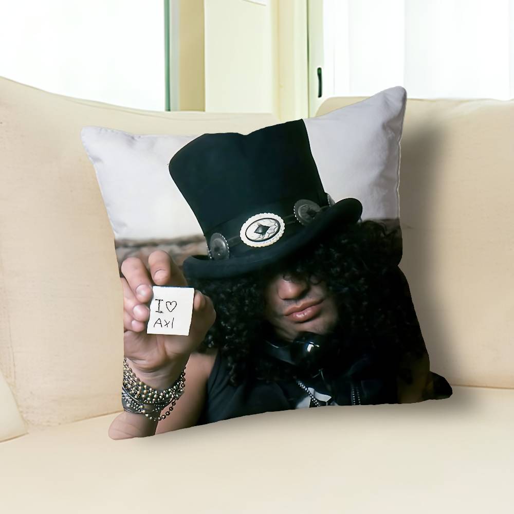 Rock G-Guns N R-Roses Various Sizes Square Pillow Case For Car Home Bedchamber Decor Custom Valentine Gift