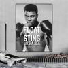 Motivierende Boxposter, inspirierende Zitate, Muhammad Ali, Drucke, Schwarz-Weiß-Sport-Wandkunst, Leinwandgemälde, Fitnessstudio-Dekoration