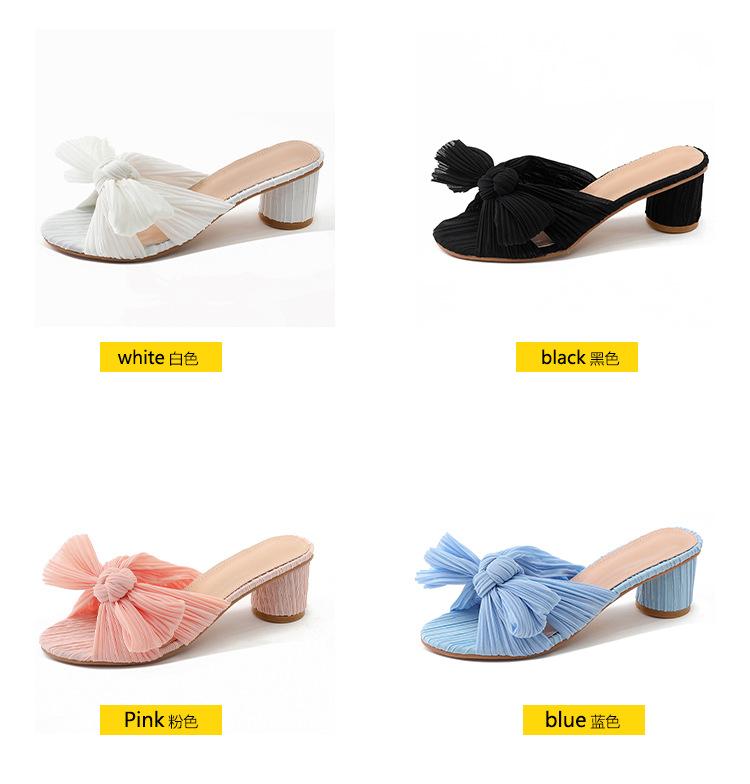 

Новые модные босоножки на толстом каблуке с бантом из шелка феи сандалии ретро фея обувь 46