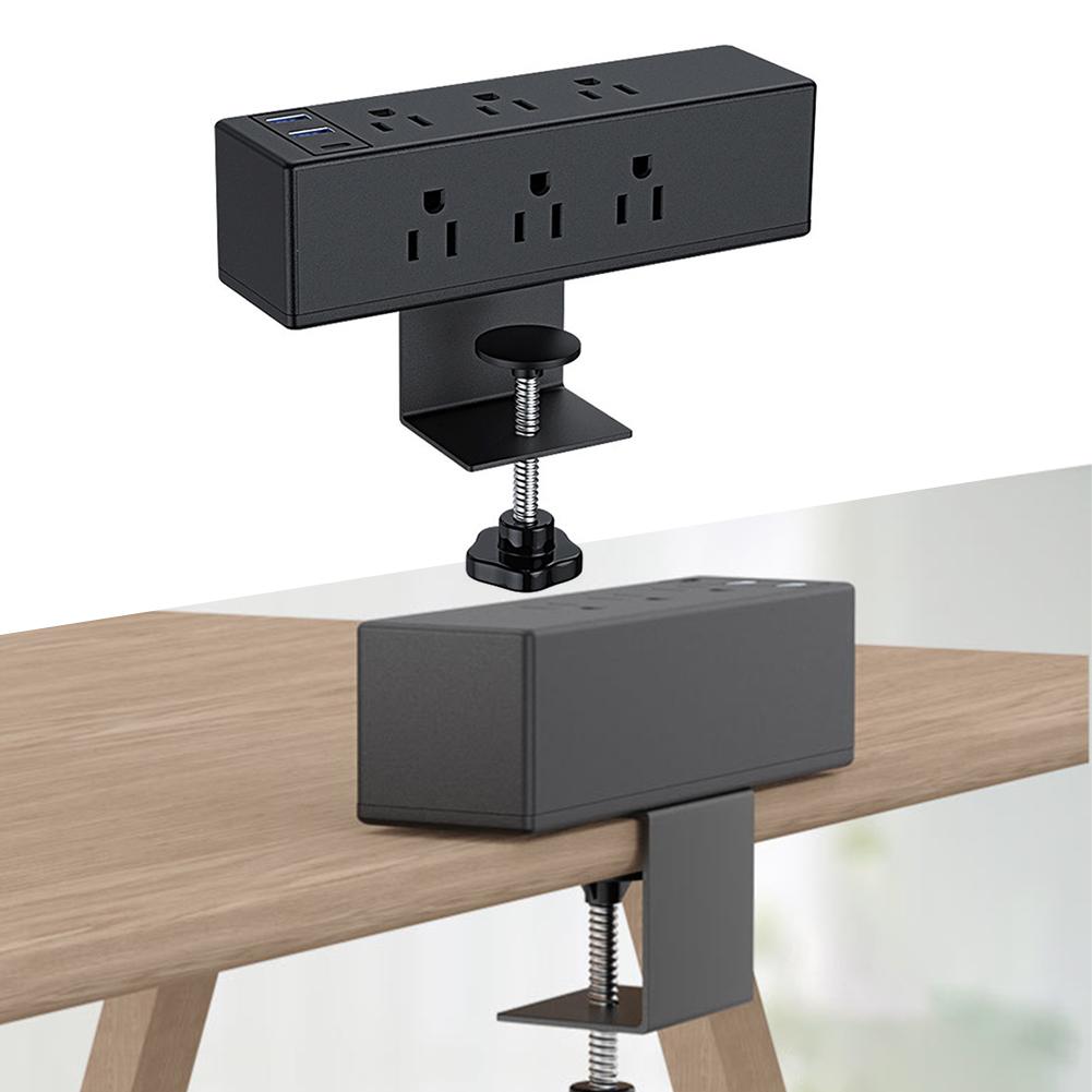Desktop Edge Power Outlets with USB Ports 18W Fast Charging Station 8/6 AC Outlet and 6.6ft Power Cord Fit 1.6in Tabletop Edge