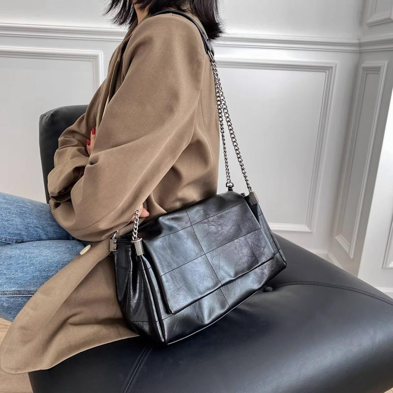 

2026 Women s High-Capacity Chain Tote - Autumn/Winter Fashion Shoulder Bag чёрный