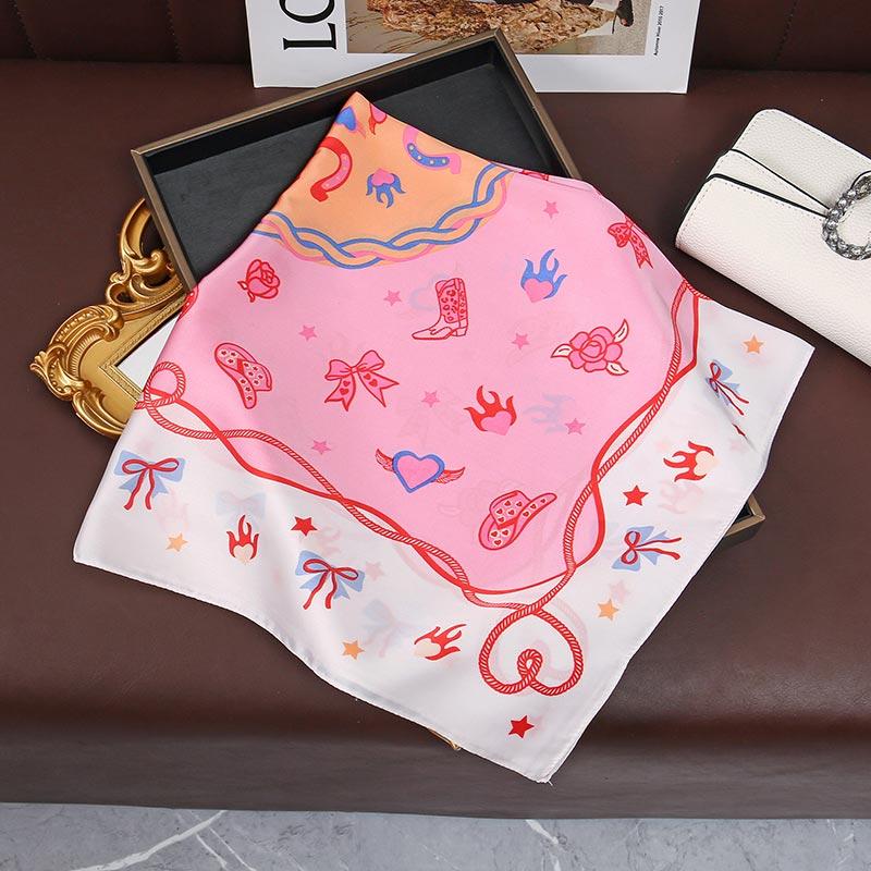 

2025 New Fashion 70x70cm Women s Scarf Seda Paisley Printing Cachecol Square Decorative Banda Pescoco Luxa Banda Design 70x70cm