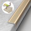Stair Nosing Indoor Non Slip Stair Nosing, Aluminum Stair Edge Protector with Grooves, Outdoor Staircase Edging for Wooden Steps/Concrete/Carpet