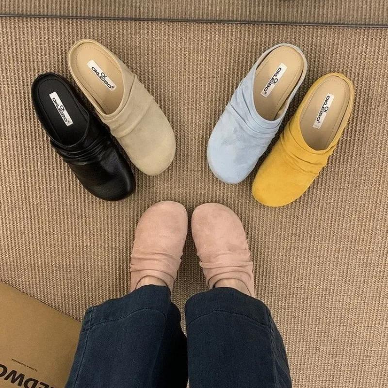 Women Flat Shoes Fashion Round Toe Shallow Slip On Ladies Soft Ladies Mary Jane Ballerinas Flat Heel Casual Ballet Sho