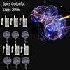 3-12PCS LED Light Up Balloons Glow In The Dark Transparent Led Balloons Bobo Balloons With Light String For Party Festival Decor