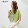 Women's Lyocell Tencel Striped Short Sleeve Knit Top