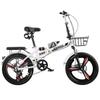 20/22-Inch Portable Folding Bicycle for Adults: No Assembly, Variable Speed, Shock-Absorbing Pedals